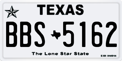 TX license plate BBS5162