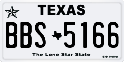 TX license plate BBS5166