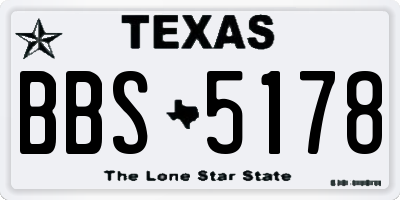TX license plate BBS5178