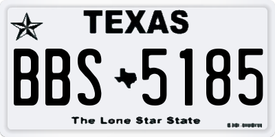 TX license plate BBS5185