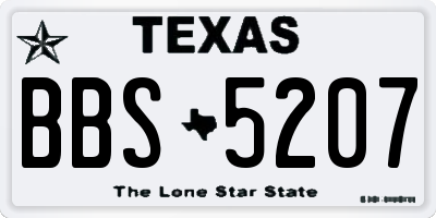 TX license plate BBS5207