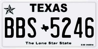 TX license plate BBS5246