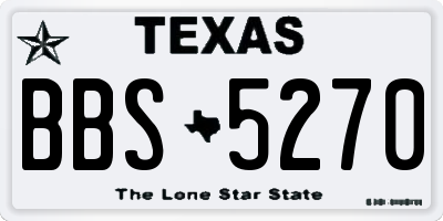 TX license plate BBS5270