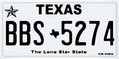 TX license plate BBS5274