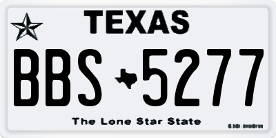 TX license plate BBS5277