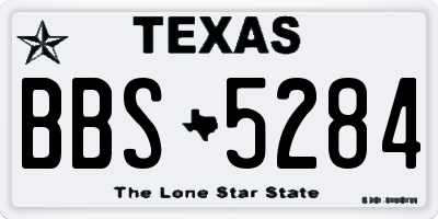 TX license plate BBS5284