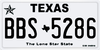 TX license plate BBS5286