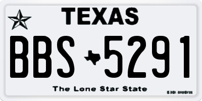 TX license plate BBS5291