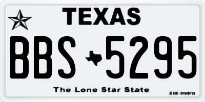 TX license plate BBS5295