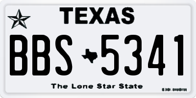 TX license plate BBS5341