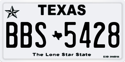 TX license plate BBS5428