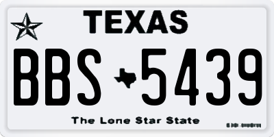 TX license plate BBS5439
