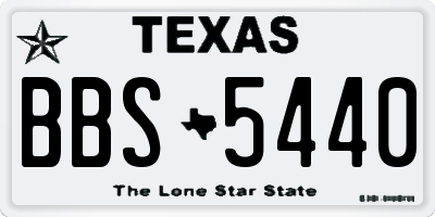 TX license plate BBS5440