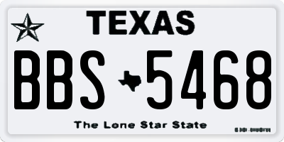 TX license plate BBS5468