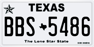 TX license plate BBS5486