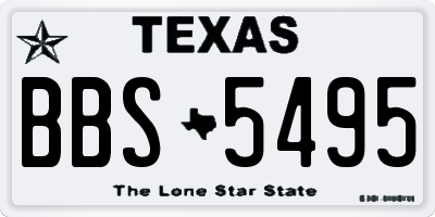 TX license plate BBS5495