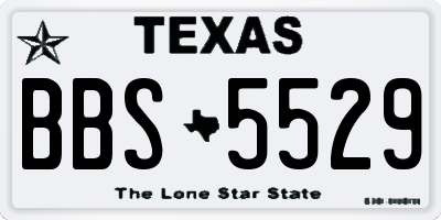 TX license plate BBS5529