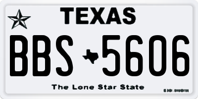 TX license plate BBS5606