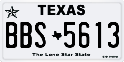 TX license plate BBS5613