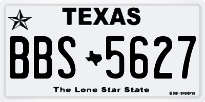 TX license plate BBS5627