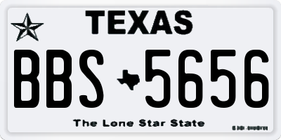 TX license plate BBS5656