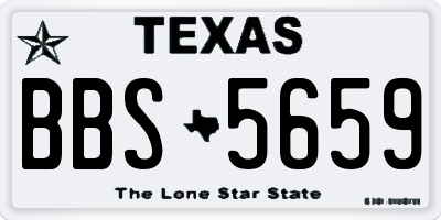 TX license plate BBS5659