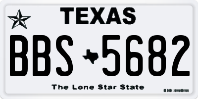 TX license plate BBS5682