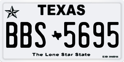 TX license plate BBS5695