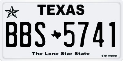 TX license plate BBS5741