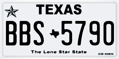 TX license plate BBS5790