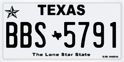TX license plate BBS5791