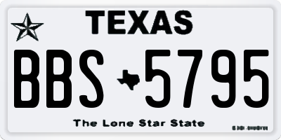 TX license plate BBS5795