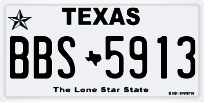 TX license plate BBS5913