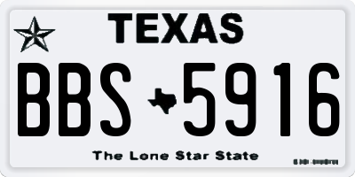 TX license plate BBS5916