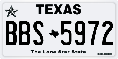 TX license plate BBS5972