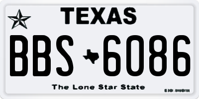 TX license plate BBS6086