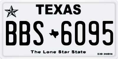 TX license plate BBS6095
