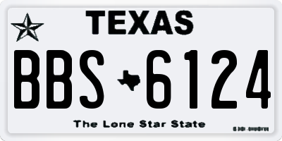 TX license plate BBS6124