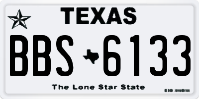 TX license plate BBS6133