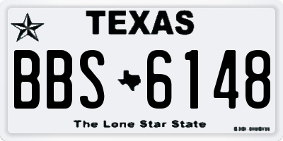 TX license plate BBS6148