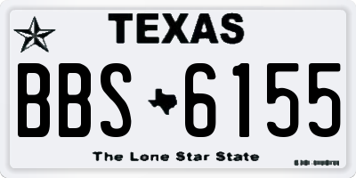 TX license plate BBS6155