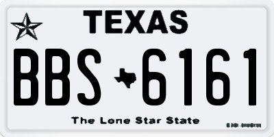 TX license plate BBS6161