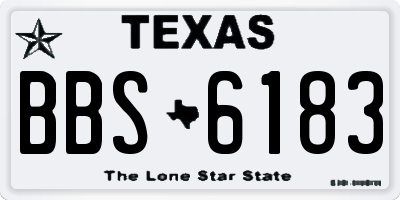 TX license plate BBS6183
