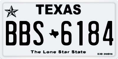 TX license plate BBS6184