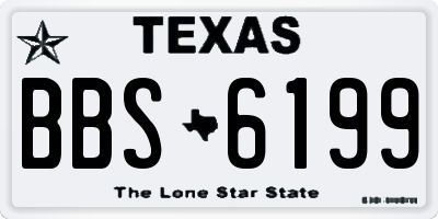 TX license plate BBS6199