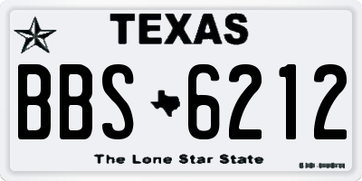 TX license plate BBS6212