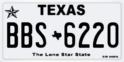 TX license plate BBS6220