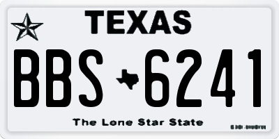 TX license plate BBS6241