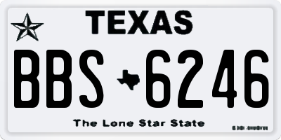 TX license plate BBS6246