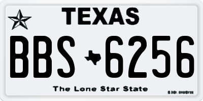 TX license plate BBS6256